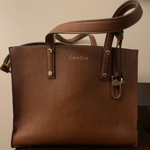 Calvin Klein cognac tote